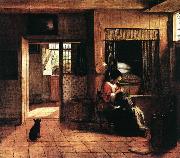HOOCH, Pieter de The Mother wsf oil painting artist